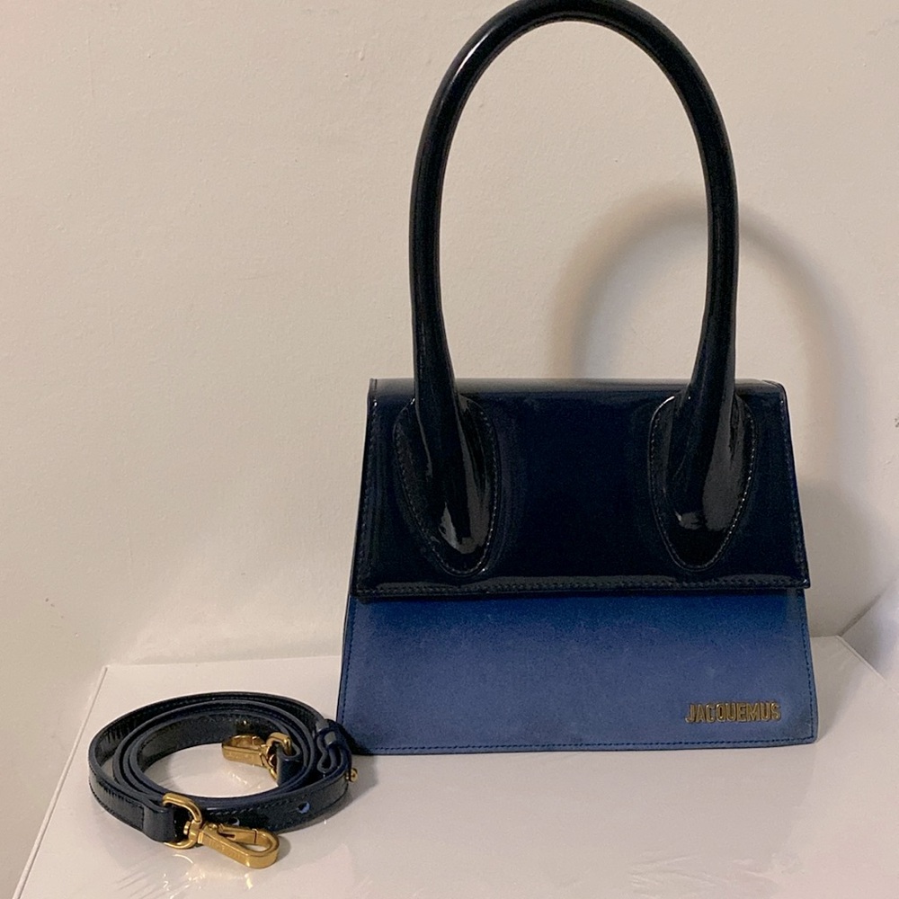 Jacquemus Le Grand Chiquito, Ombre Blue. Rare color.